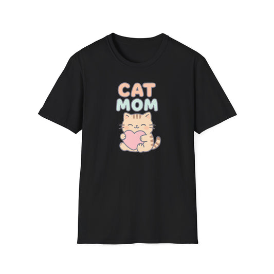 Cat Mom with Heart T-Shirt
