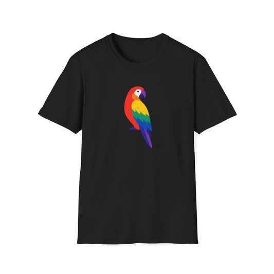 Colorful Parrot Illustration T-Shirt