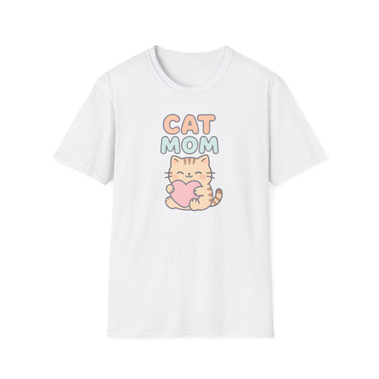 Cat Mom with Heart T-Shirt