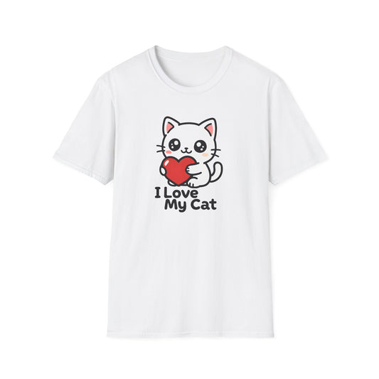 Cute Cat with Heart T-Shirt
